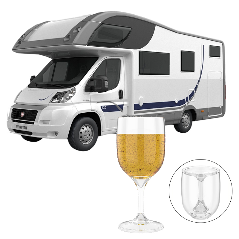 Wine & Beer Guayaquil - 접이식 와인잔 투명 식품 등급 플라스틱