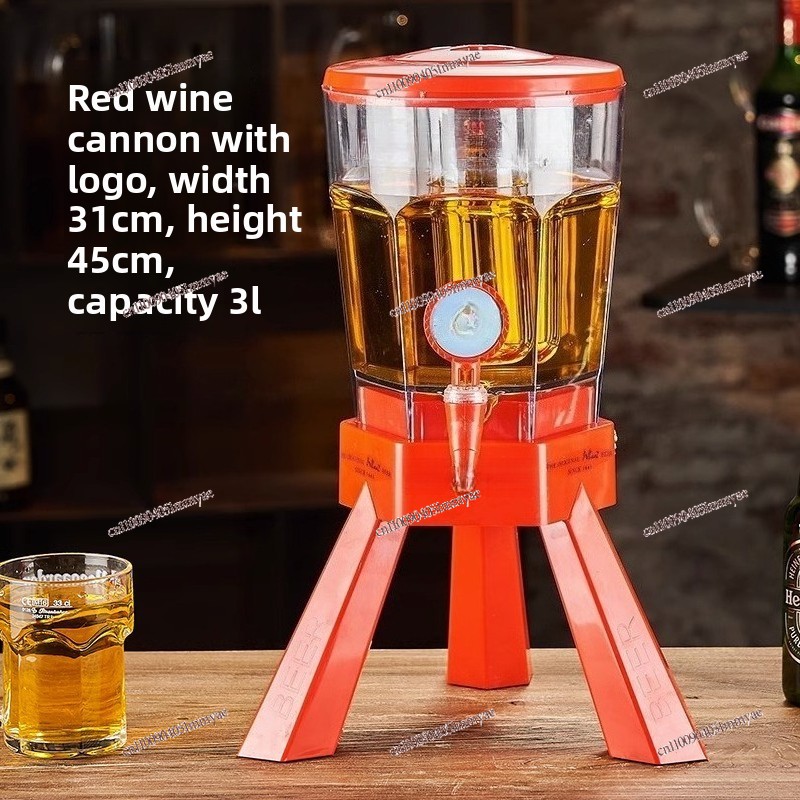 Wine Draft Beer - 3리터 맥주 케그(탭 포함) 와인 캐논