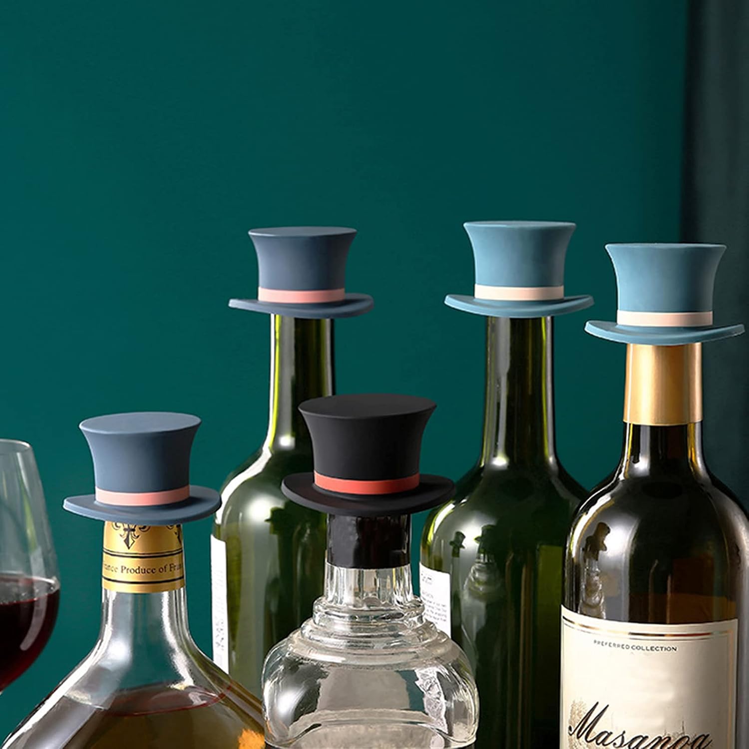 할로윈 마술 모자 실리콘 병마개 재사용 가능한 밀봉 코 - Wine Beer Hat 리뷰 및 가격